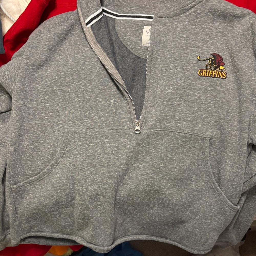 Gray Griffin Embroidered Women's Sweatshirt